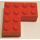 LEGO Brick 4 x 4 Corner without Bottom Tubes