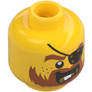 LEGO Stein Bounty Kapitän Minifigur Kopf (Vertiefte feste Noppen) (3626 / 19208)