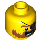 LEGO Brick Bounty Captain Minifigure Head (Recessed Solid Stud) (3626 / 19208)