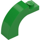 LEGO Fel groen Boog 1 x 3 x 2 met Gebogen bovenkant (6005 / 92903)