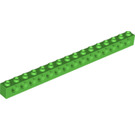 LEGO Leuchtend grün Backstein 1 x 16 mit Löcher (3703)