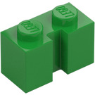 LEGO Bright Green Brick 1 x 2 with Groove (4216)