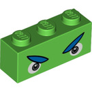 LEGO Bright Green Brick 1 x 3 with Eyes (3622 / 94983)