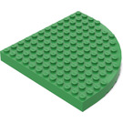 LEGO Leuchtend grün Backstein 12 x 12 Runden Ecke  ohne oberen Zapfen (6162 / 42484)