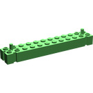 LEGO Leuchtend grün Backstein 2 x 12 mit Grooves und Peg at Each Ende (47118 / 47855)