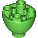 LEGO Leuchtend grün Backstein 2 x 2 x 1.3 Runden Invertiert Dome (24947)