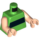 LEGO Fel groen Buttercup Minifig Torso (973 / 76382)