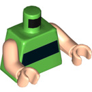 LEGO Fel groen Buttercup Minifiguur Torso (973 / 76382)