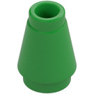 LEGO Fel groen Kegel 1 x 1 met top groef (28701 / 59900)