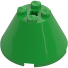 LEGO Bright Green Cone 4 x 4 x 2 with Axle Hole (3943)