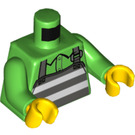 LEGO Fel groen Criminal Minifig Torso (973 / 76382)