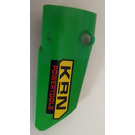 LEGO Bright Green Curved Panel 3 Left with KRN Power Tools Sticker (64683)
