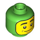LEGO Leuchtend grün Dinosaurier Suit Guy Minifigure Kopf (Einbau-Vollbolzen) (3274 / 103129)