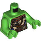 LEGO Fel groen Donatello Scuba Tandwiel Minifig Torso (973 / 76382)
