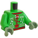 LEGO Bright Green Drax with Christmas Jumper Minifig Torso (973 / 76382)