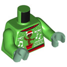 LEGO Leuchtend grün Drax mit Holiday Sweater Minifig Torso (973 / 76382)