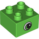 LEGO Vert clair Duplo Brique 2 x 2 avec Eye (10517 / 10518)