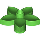 LEGO Fel groen Duplo Bloem met 5 Angular Bloemblaadjes (6510 / 52639)