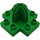 LEGO Bright Green Duplo Holder with Base 4 x 4 x 2 Cross (42058)