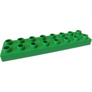 LEGO Fel groen Duplo Plaat 2 x 8 (44524)