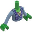 LEGO Fel groen Elphaba - Sand Blauw Jurk Friends Torso (92456)