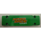 LEGO Fel groen Vlak Paneel 3 x 11 met Nitro Race Team Sticker (15458)