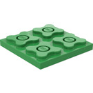 LEGO Fel groen Bloem Plaat 4 x 4 (33062)