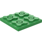 LEGO Leuchtend grün Blume Platte 4 x 4 (33062)