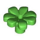 LEGO Bright Green Flower with Squared Petals (without Reinforcement) (4367 / 32606)