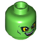 LEGO Fel groen Green Goblin Minifigure Hoofd (Verzonken Solid Stud) (3626 / 21118)