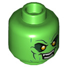 LEGO Fel groen Green Goblin Minifigure Hoofd (Verzonken Solid Stud) (3626 / 74434)