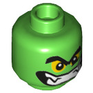 LEGO Leuchtend grün Green Goblin mit Kurz Beine Minifigure Kopf (Einbau-Vollbolzen) (3626 / 25908)