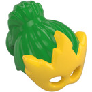 LEGO Bright Green Hair with Ponytail and Yellow Pointed Mask (106601)