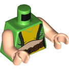 LEGO Leuchtend grün Hawkgirl Minifig Torso (973 / 76382)