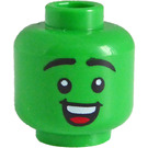 LEGO Bright Green Head with Smile (Safety Stud) (3274)