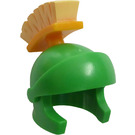 LEGO Leuchtend grün Helm mit Besen Feder