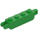 LEGO Leuchtendes Grün Scharnier Stein 1 x 4 Verriegelt Doppelt (30387 / 54661)