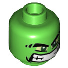 LEGO Bright Green Hulk Head (Recessed Solid Stud) (3626 / 25901)