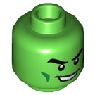 LEGO Bright Green Hulk with Tousled Hair Minifigure Head (Recessed Solid Stud) (3626 / 84828)