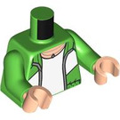 LEGO Fel groen Jimin Minifig Torso (973 / 76382)