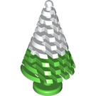LEGO Vert clair Grand Pine Arbre 4 x 4 x 6 2/3 avec blanc Haut (3471 / 52211)