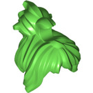LEGO Leuchtend grün Messy Haar mit Swept-Oben Pferdeschwanz und Seite Bangs mit Clip (95326)