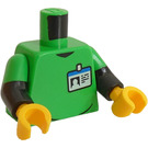 LEGO Leuchtendes Grün Minifigur Torso mit Abzeichen und 'RESCUE' auf der Rückseite (973 / 78568)