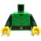 LEGO Bright Green Minifig Torso with Leaf Costume and Acorn Buckle (973)