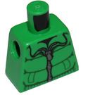 LEGO Verde brillante Minifigura Torso sin brazos con Decoración (973)