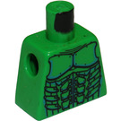 LEGO Verde brillante Minifigura Torso sin brazos con Verde Goblin Patrón (973)