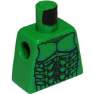 LEGO Bright Green Minifig Torso without Arms with Green Goblin pattern (973)