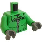 LEGO Fel groen Minifiguur Torso Puffer Snow Coat met Zipper (973 / 76382)