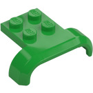 LEGO Bright Green Mudguard Plate 2 x 2 with Shallow Wheel Arch (28326)