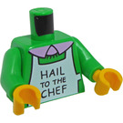 LEGO Ярко зелено Ned Flanders "HAIL TO THE CHEF" Торс (973 / 76382)